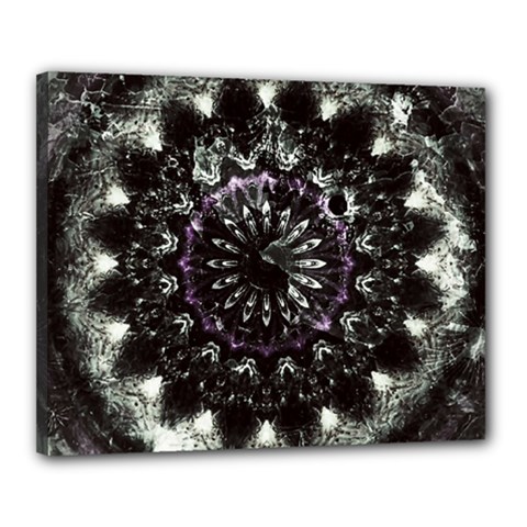 Moody Mandala Canvas 20  X 16  (stretched) by MRNStudios