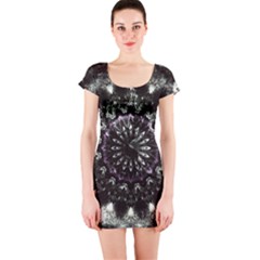 Moody Mandala Short Sleeve Bodycon Dress by MRNStudios