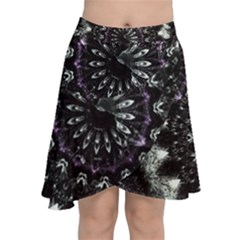 Moody Mandala Chiffon Wrap Front Skirt by MRNStudios