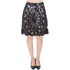 Moody Mandala Velvet High Waist Skirt by MRNStudios