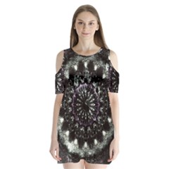 Moody Mandala Shoulder Cutout Velvet One Piece by MRNStudios