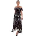 Moody Mandala Off Shoulder Open Front Chiffon Dress View1