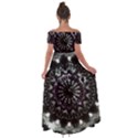 Moody Mandala Off Shoulder Open Front Chiffon Dress View2