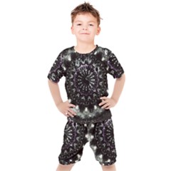 Moody Mandala Kids  Tee And Shorts Set by MRNStudios