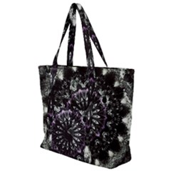 Moody Mandala Zip Up Canvas Bag by MRNStudios