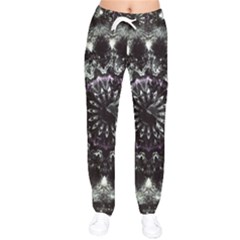 Moody Mandala Women Velvet Drawstring Pants by MRNStudios