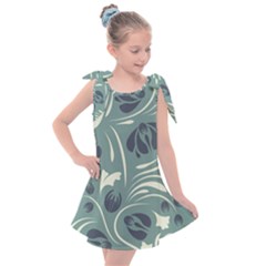 Folk Flowers Pattern Floral Surface Design Seamless Pattern Kids  Tie Up Tunic Dress by Eskimos