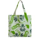 Folk flowers pattern Floral surface design Seamless pattern Zipper Grocery Tote Bag View1