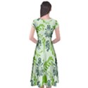 Folk flowers pattern Floral surface design Seamless pattern Cap Sleeve Wrap Front Dress View2