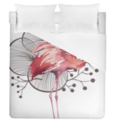 Watercolor Flamingo Duvet Cover (queen Size) by webstylecreations