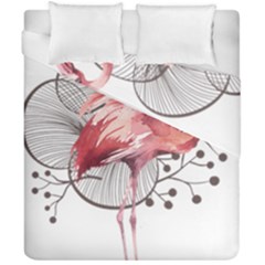 Watercolor Flamingo Duvet Cover Double Side (california King Size) by webstylecreations