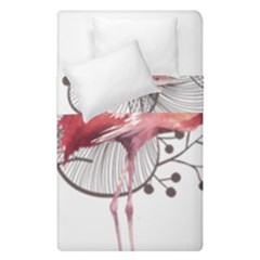 Watercolor Flamingo Duvet Cover Double Side (single Size)