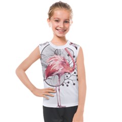 Watercolor Flamingo Kids  Mesh Tank Top by webstylecreations