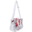 Watercolor Flamingo Rope Handles Shoulder Strap Bag View2