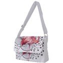 Watercolor Flamingo Full Print Messenger Bag (L) View1