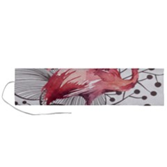 Watercolor Flamingo Roll Up Canvas Pencil Holder (l) by webstylecreations