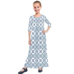 Arabic Vector Seamless Pattern Kids  Quarter Sleeve Maxi Dress by webstylecreations