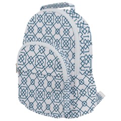 Arabic Vector Seamless Pattern Rounded Multi Pocket Backpack by webstylecreations