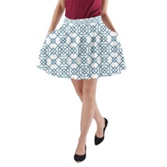 Arabic Vector Seamless Pattern A-line Pocket Skirt by webstylecreations