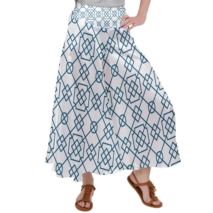 Arabic Vector Seamless Pattern Satin Palazzo Pants