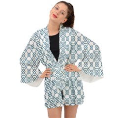 Arabic Vector Seamless Pattern Long Sleeve Kimono by webstylecreations