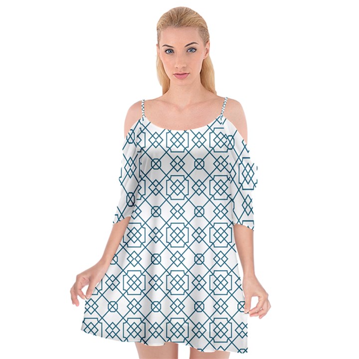 Arabic Vector Seamless Pattern Cutout Spaghetti Strap Chiffon Dress