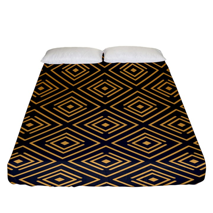 Art deco vector pattern Fitted Sheet (King Size)