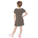 Art deco vector pattern Kids  Short Sleeve Velvet Dress View2