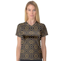 Art Deco Vector Pattern V-neck Sport Mesh Tee