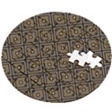 Art deco vector pattern Wooden Puzzle Round View2