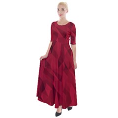 Amaranth Half Sleeves Maxi Dress