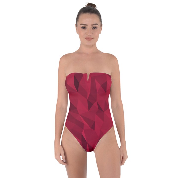 Amaranth Tie Back One Piece Swimsuit