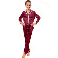 Amaranth Kid s Satin Long Sleeve Pajamas Set by webstylecreations