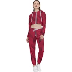 Amaranth Cropped Zip Up Lounge Set