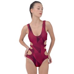 Amaranth Side Cut Out Swimsuit