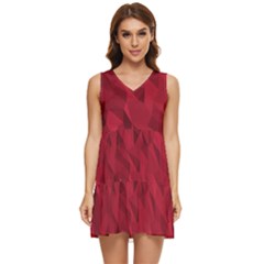 Amaranth Tiered Sleeveless Mini Dress