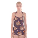 Bears-vector-free-seamless-pattern1 Boyleg Halter Swimsuit  View1