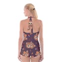 Bears-vector-free-seamless-pattern1 Boyleg Halter Swimsuit  View2