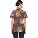 Bears-vector-free-seamless-pattern1 Women s Short Sleeve Shirt View2