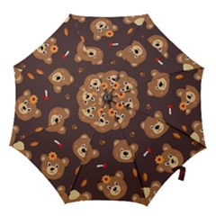 Bears-vector-free-seamless-pattern1 Hook Handle Umbrellas (medium)