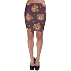 Bears-vector-free-seamless-pattern1 Bodycon Skirt by webstylecreations