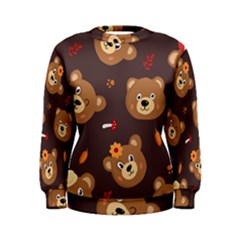 Bears-vector-free-seamless-pattern1 Women s Sweatshirt