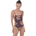 Bears-vector-free-seamless-pattern1 Tie Strap One Piece Swimsuit View1