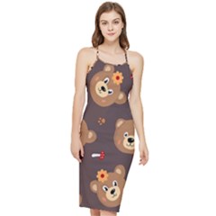 Bears-vector-free-seamless-pattern1 Bodycon Cross Back Summer Dress by webstylecreations