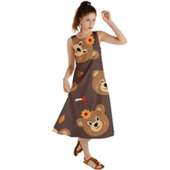 Bears-vector-free-seamless-pattern1 Summer Maxi Dress by webstylecreations