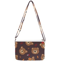 Bears-vector-free-seamless-pattern1 Double Gusset Crossbody Bag by webstylecreations