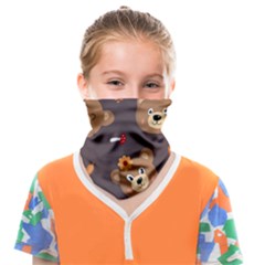 Bears-vector-free-seamless-pattern1 Face Covering Bandana (kids)