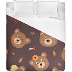 Bears-vector-free-seamless-pattern1 Duvet Cover (california King Size) by webstylecreations