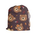 Bears-vector-free-seamless-pattern1 Drawstring Pouch (XL) View1