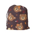 Bears-vector-free-seamless-pattern1 Drawstring Pouch (XL) View2